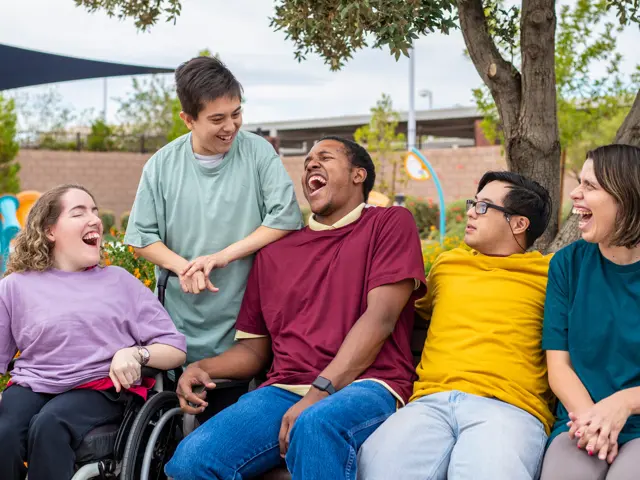 Group of young people with additional needs